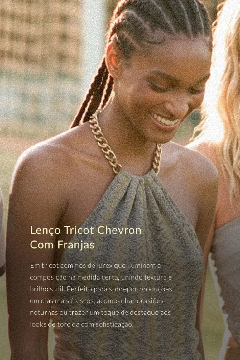 Av Lenco Tricot Chevron Com Franjas Copa