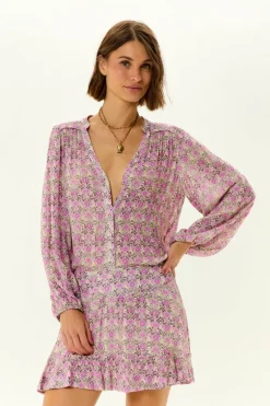 Bata Recortes Estampa Ikat
