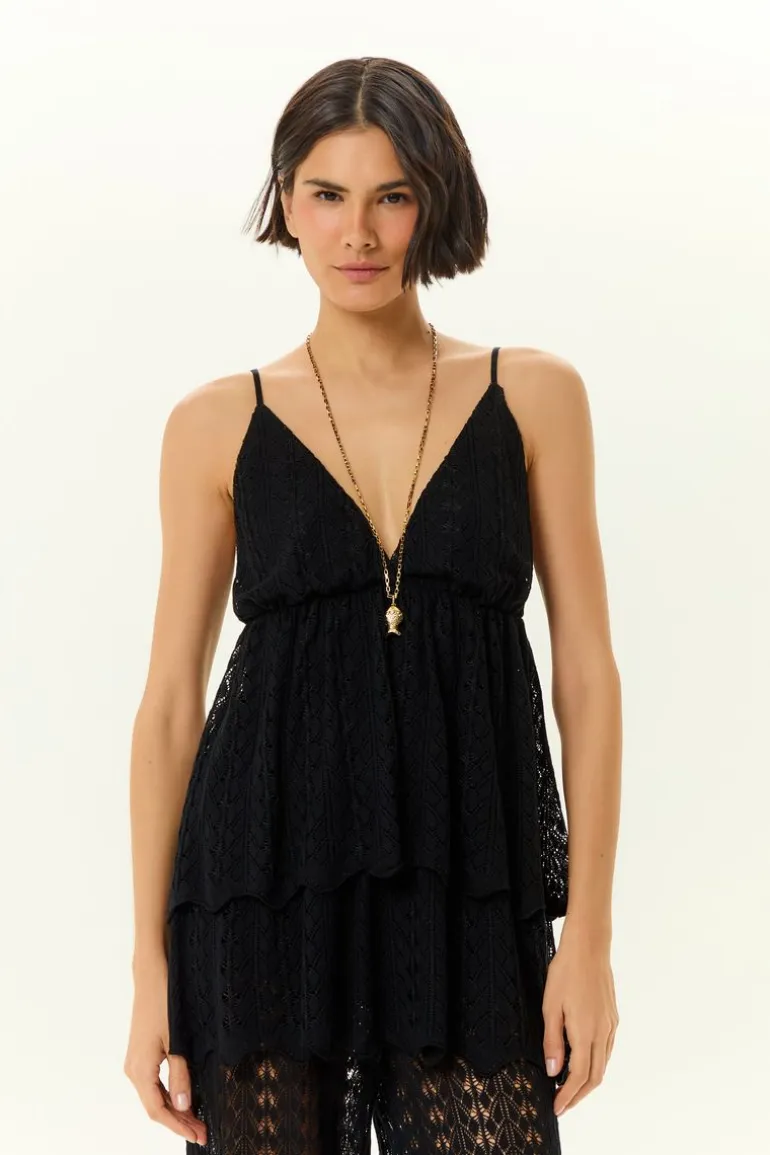 Bata Tricot Ponto Rendado