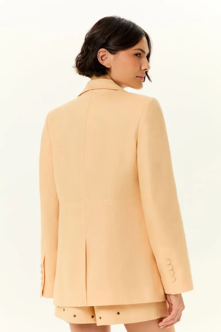 Blazer Alfaiataria Linho Recorte