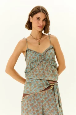 Blusa Babados Estampa Greeny