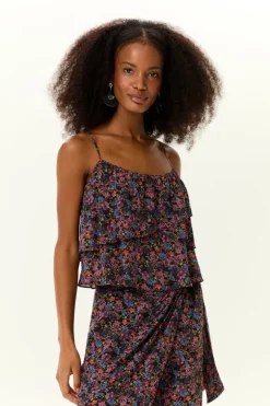 Blusa Babados Estampa Liza