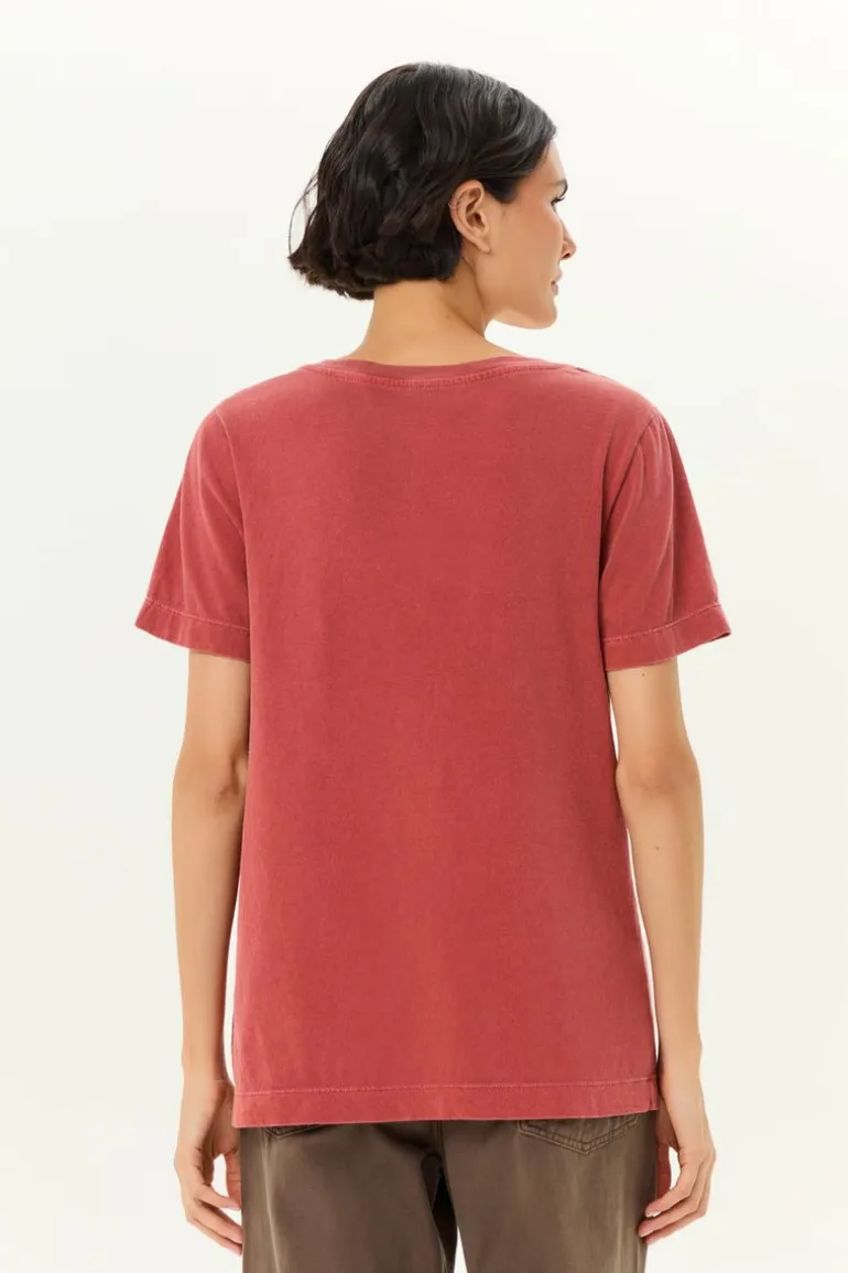 Blusa Decote v Manga Curta