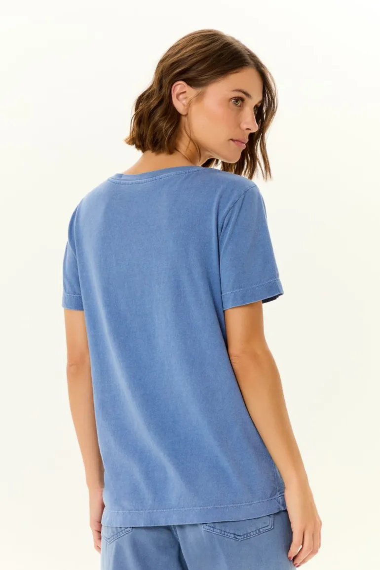 Blusa Decote v Manga Curta