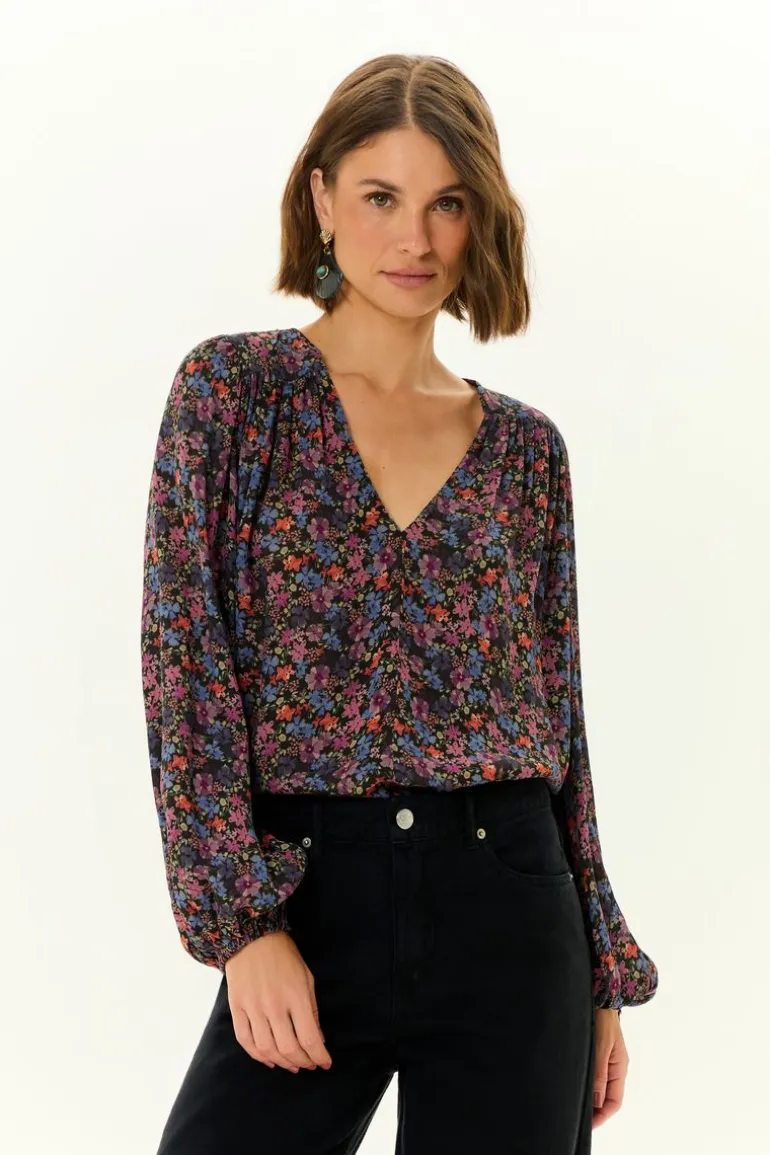Blusa Manga Longa Ggt Estampa Liza