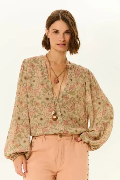 Blusa Manga Longa Ggt Estampa Horto