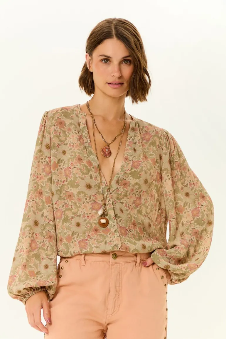 Blusa Manga Longa Ggt Estampa Horto