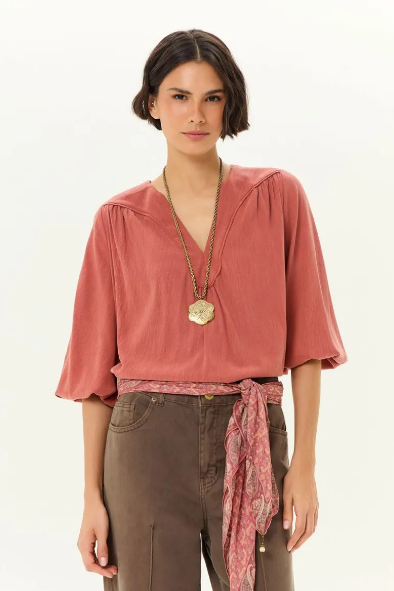 Blusa Pala Franzido