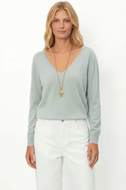 Blusa Tricot Decote v