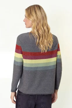 Blusa Tricot Listras Com Lurex