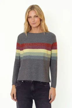 Blusa Tricot Listras Com Lurex