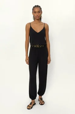 Calça Balone Cinto Tachas