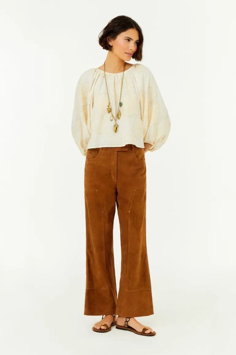Calça Couro Chamois