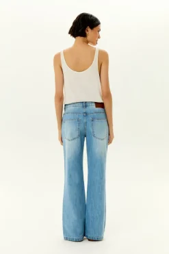 Calça Jeans Reta Used Bolsos Frente