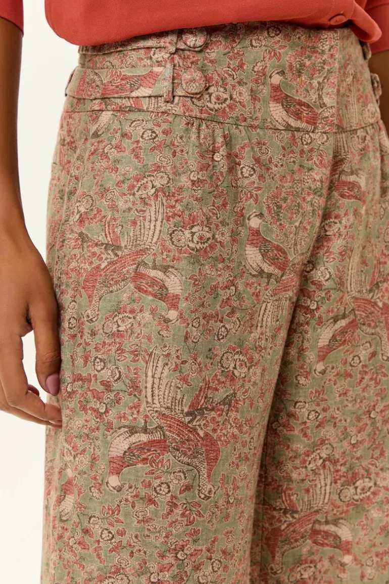 Calça Linho Estampa Condor