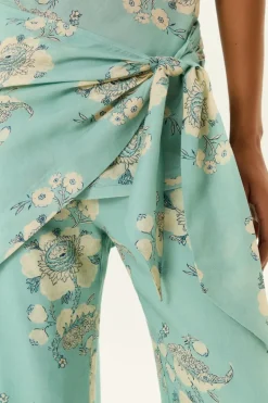 Calça Reta Estampa Fleur b