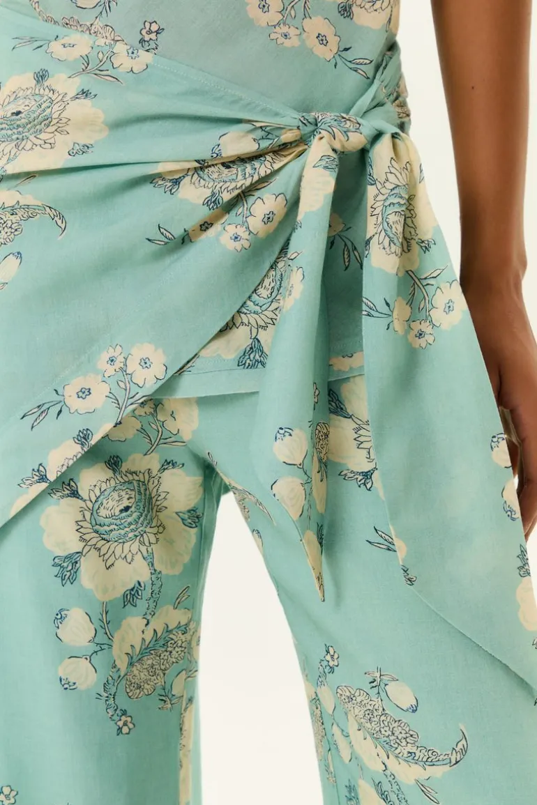 Calça Reta Estampa Fleur b
