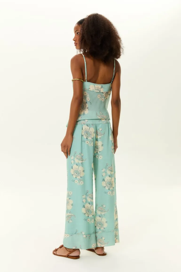 Calça Reta Estampa Fleur b