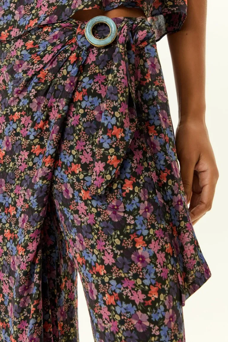Calça Reta Ggt Estampa Liza