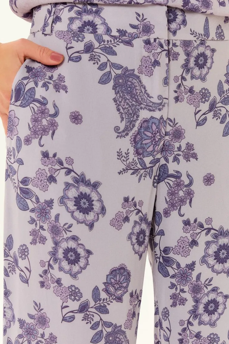 Calça Reta Ggt Estampa Poema