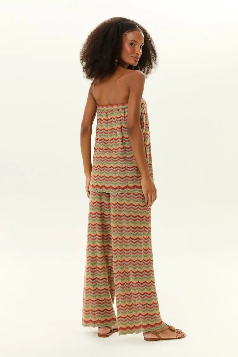 Calça Tricot Chevron Lurex