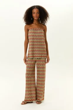 Calça Tricot Chevron Lurex