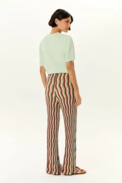 Calça Tricot Ponto Ondas