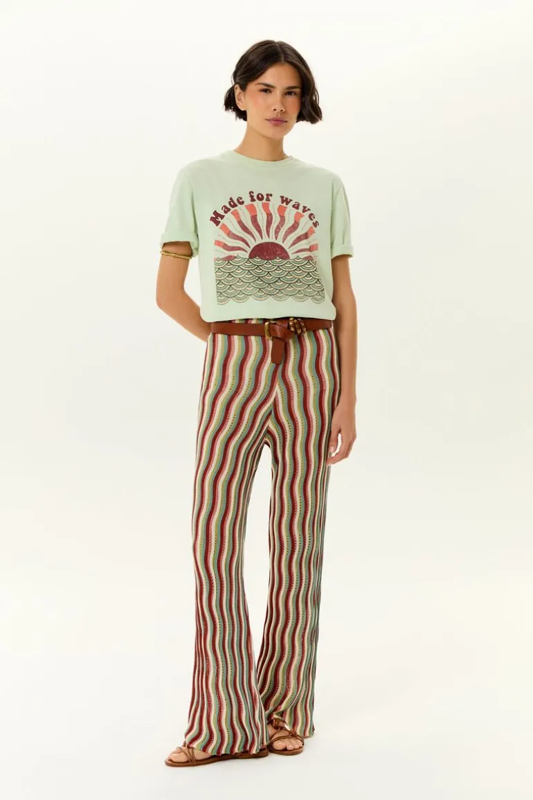 Calça Tricot Ponto Ondas