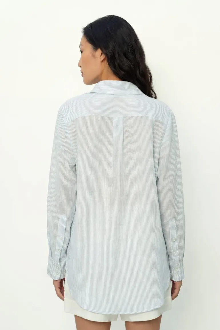 Camisa Listrada Linho