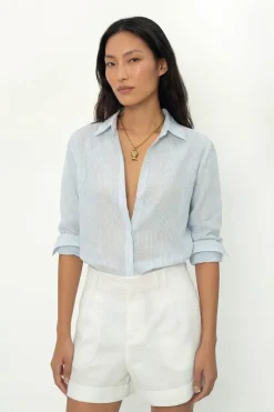 Camisa Listrada Linho