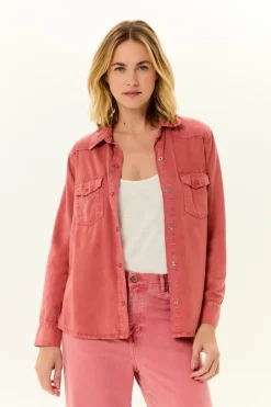 Camisa Sarja Stone Com Pala e Bolsos
