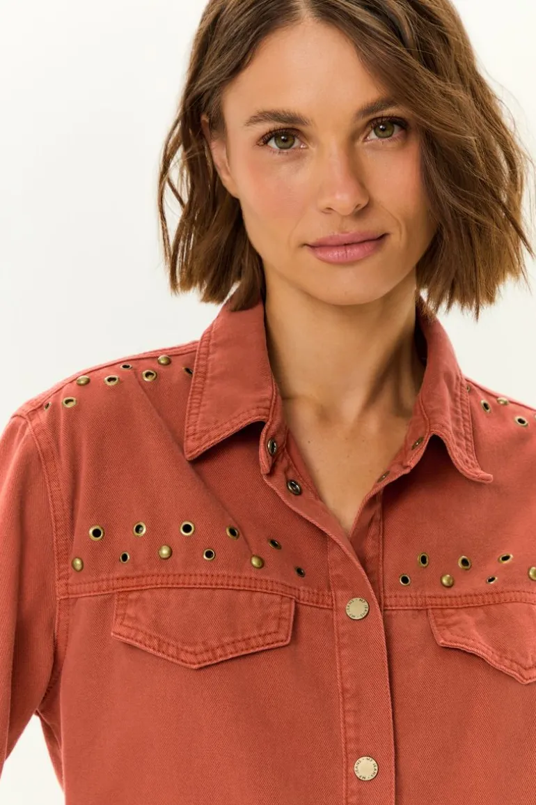 Camisa Sarja Stone Mix Metais