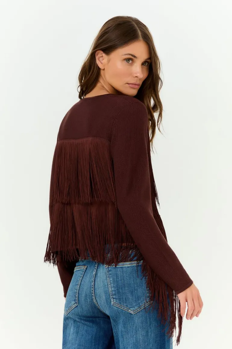 Cardigan Tricot Franjas