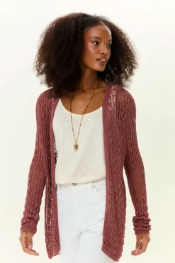 Cardigan Tricot Ponto Rendado Brilhos