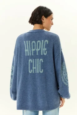 Kimono Tricot Intarsia Hippie Chic