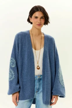 Kimono Tricot Intarsia Hippie Chic