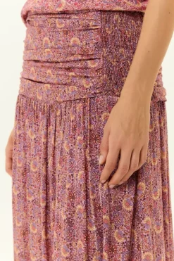 Saia Midi Estampa Flori c