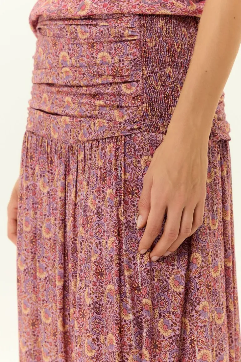 Saia Midi Estampa Flori c