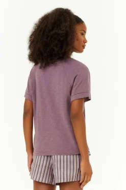 T-Shirt Decote v Algodao Flame