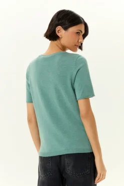 T-Shirt Tricot Decote Careca