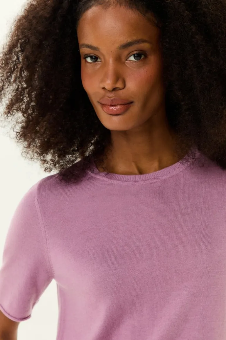 T-Shirt Tricot Decote Careca