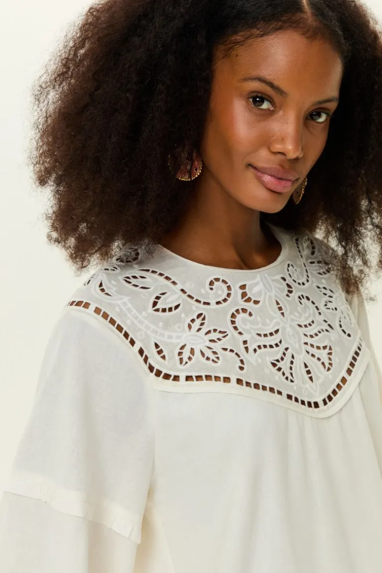 Vestido Curto Pala Bordado Ivy