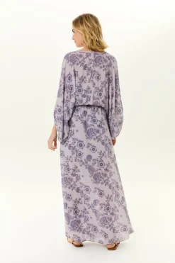 Vestido Longo Ggt Estampa Poema