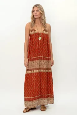 Vestido Midi Alca Estampa Chilli