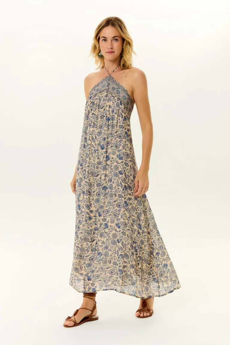 Vestido Midi Alca Estampa Céu