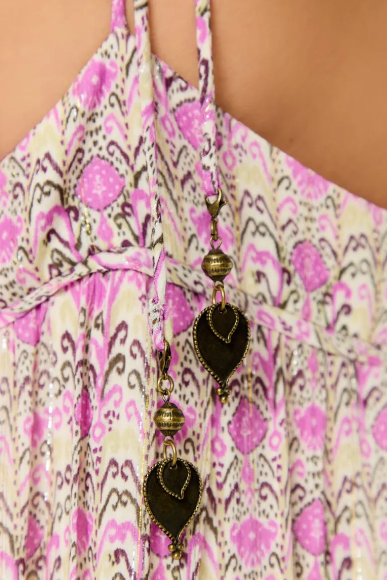 Vestido Midi Alca Estampa Ikat