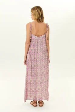 Vestido Midi Alca Estampa Ikat