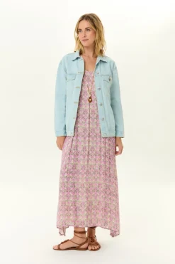 Vestido Midi Alca Estampa Ikat