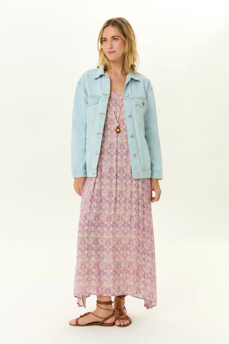 Vestido Midi Alca Estampa Ikat