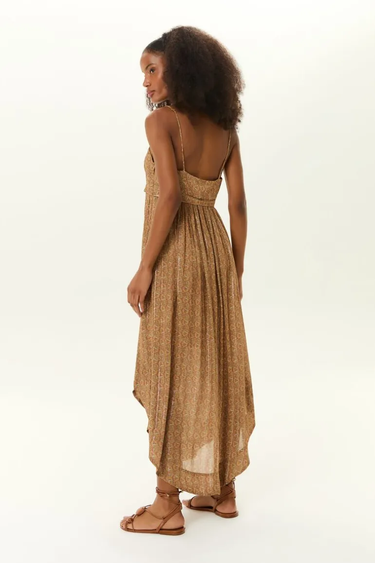 Vestido Midi Alca Estampa Leaf